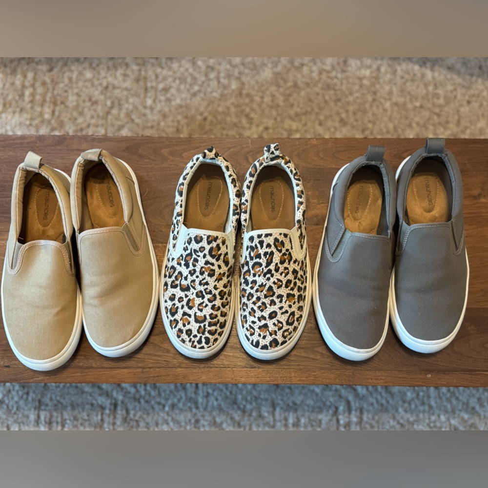 Maurice’s  Leopard and Neutral Slip-On Shoes